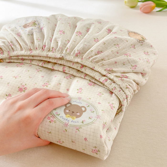 91家纺网 家纺一手货源 找家纺 拾物记 2026新款第二批A类新疆全棉12868单品床笠系列（提供买家秀和A类质检报告） 小熊花园