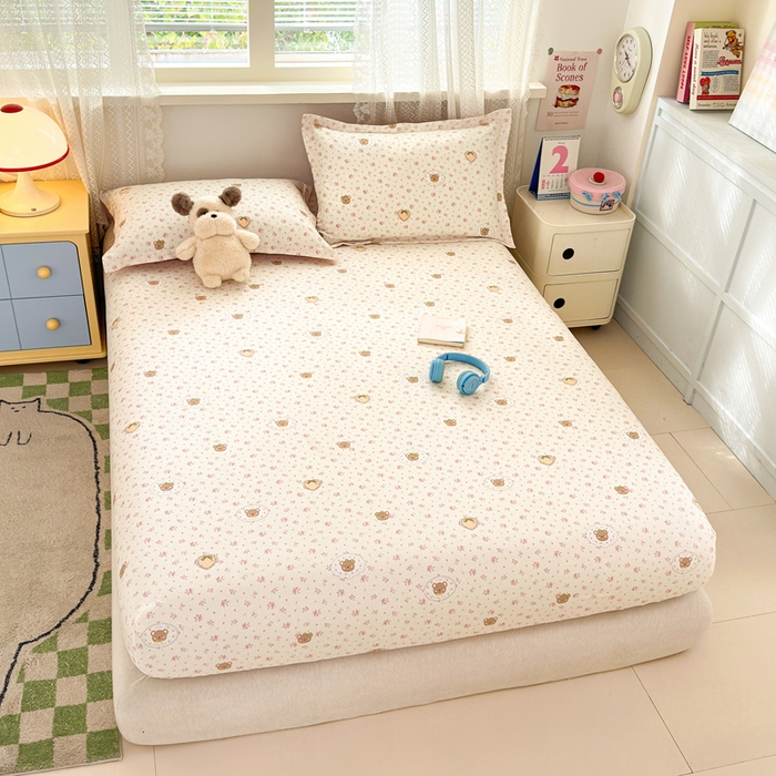 91家纺网 家纺一手货源 找家纺 拾物记 2026新款第二批A类新疆全棉12868单品床笠系列（提供买家秀和A类质检报告） 小熊花园