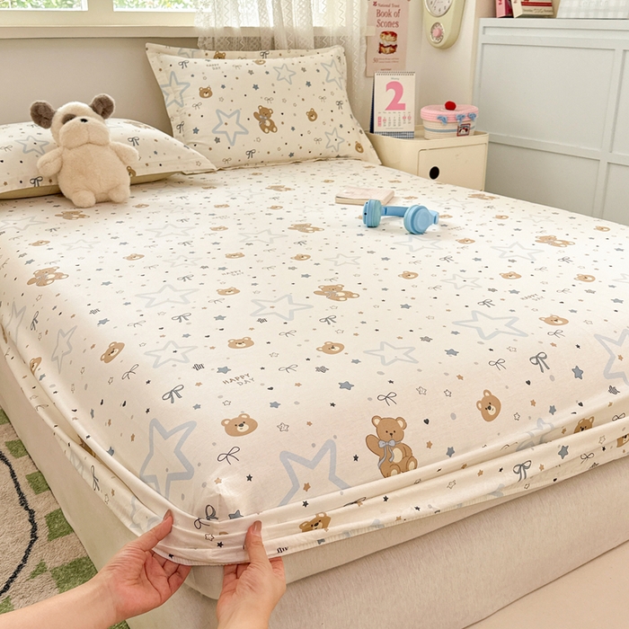 91家纺网 家纺一手货源 找家纺 拾物记 2026新款第二批A类新疆全棉12868单品床笠系列（提供买家秀和A类质检报告） 小熊天文馆