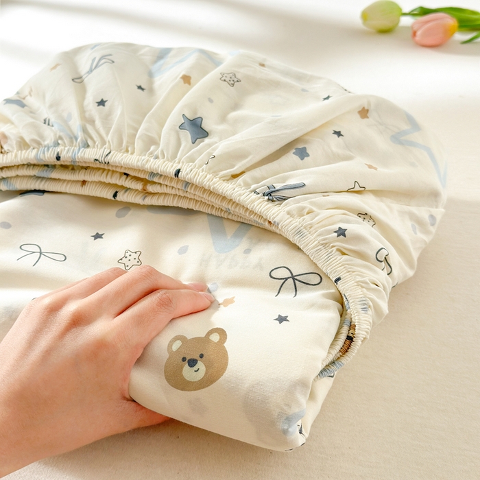 91家纺网 家纺一手货源 找家纺 拾物记 2026新款第二批A类新疆全棉12868单品床笠系列（提供买家秀和A类质检报告） 小熊天文馆