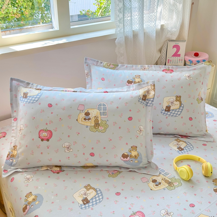 91家纺网 家纺一手货源 找家纺 （总）拾物记 2024新款A类喷气全棉12868卡通印花单品被套-第一批