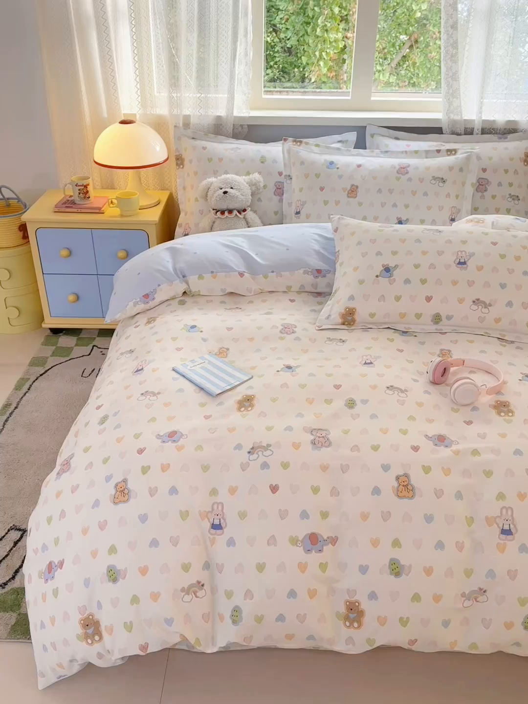 91家纺网 家纺一手货源 找家纺 拾物记 2026新款第二批A类新疆全棉12868单品枕套系列（提供买家秀和A类质检报告） 爱心动物园