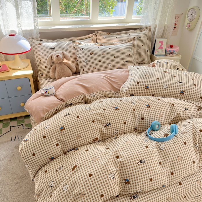 91家纺网 家纺一手货源 找家纺 拾物记 2026新款第二批A类新疆全棉12868单品枕套系列（提供买家秀和A类质检报告） 比耶小狗