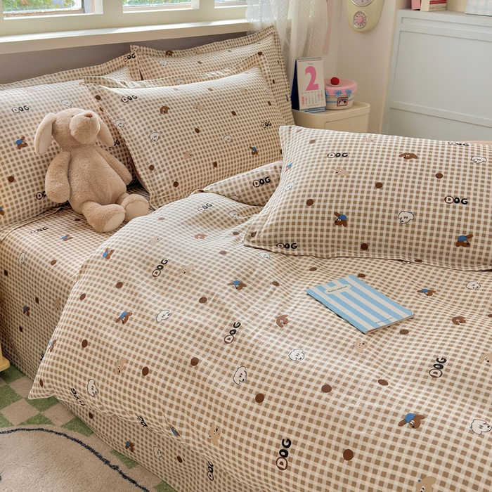 91家纺网 家纺一手货源 找家纺 拾物记 2026新款第二批A类新疆全棉12868单品枕套系列（提供买家秀和A类质检报告） 比耶小狗