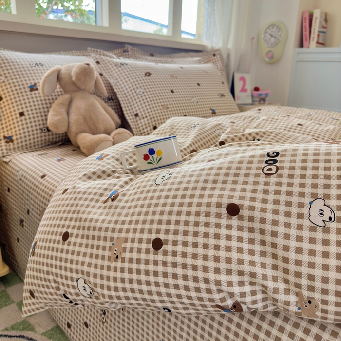 91家纺网 家纺一手货源 找家纺 拾物记 2026新款第二批A类新疆全棉12868单品枕套系列（提供买家秀和A类质检报告） 比耶小狗