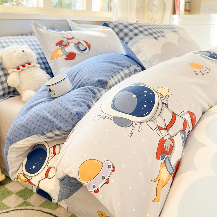 91家纺网 家纺一手货源 找家纺 拾物记 2026新款第二批A类新疆全棉12868单品枕套系列（提供买家秀和A类质检报告） 飞向太空