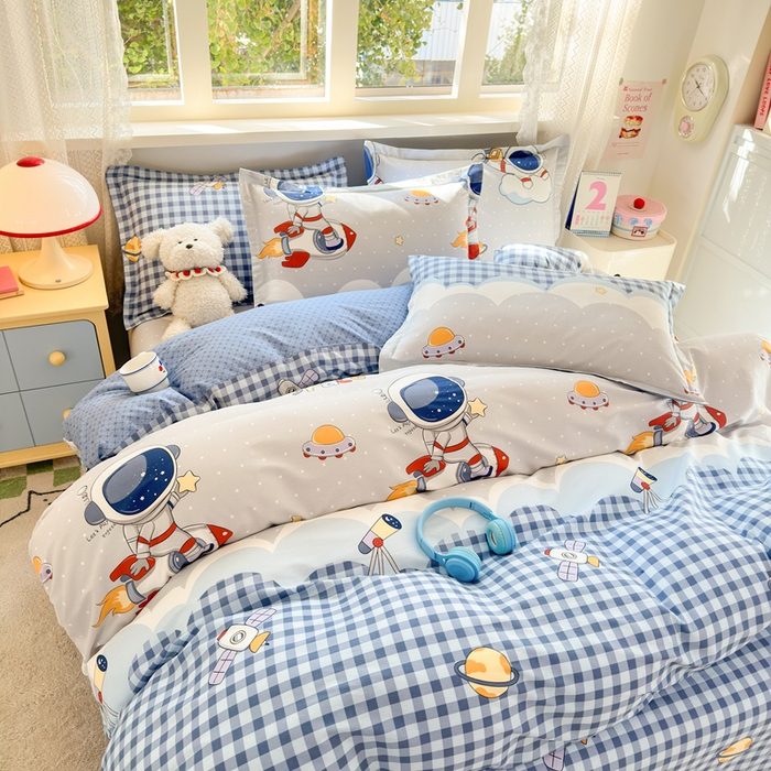 91家纺网 家纺一手货源 找家纺 拾物记 2026新款第二批A类新疆全棉12868单品枕套系列（提供买家秀和A类质检报告） 飞向太空