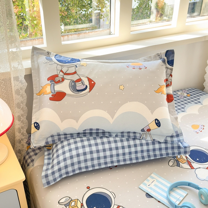 91家纺网 家纺一手货源 找家纺 拾物记 2026新款第二批A类新疆全棉12868单品枕套系列（提供买家秀和A类质检报告） 飞向太空