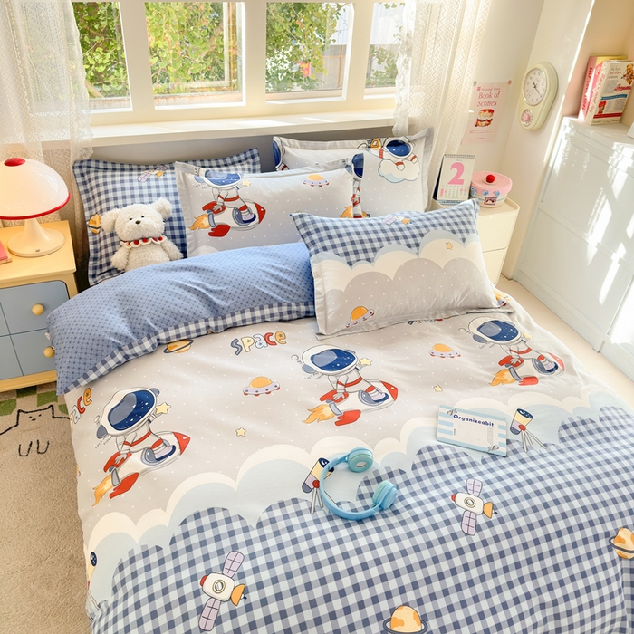 91家纺网 家纺一手货源 找家纺 拾物记 2026新款第二批A类新疆全棉12868单品枕套系列（提供买家秀和A类质检报告） 飞向太空