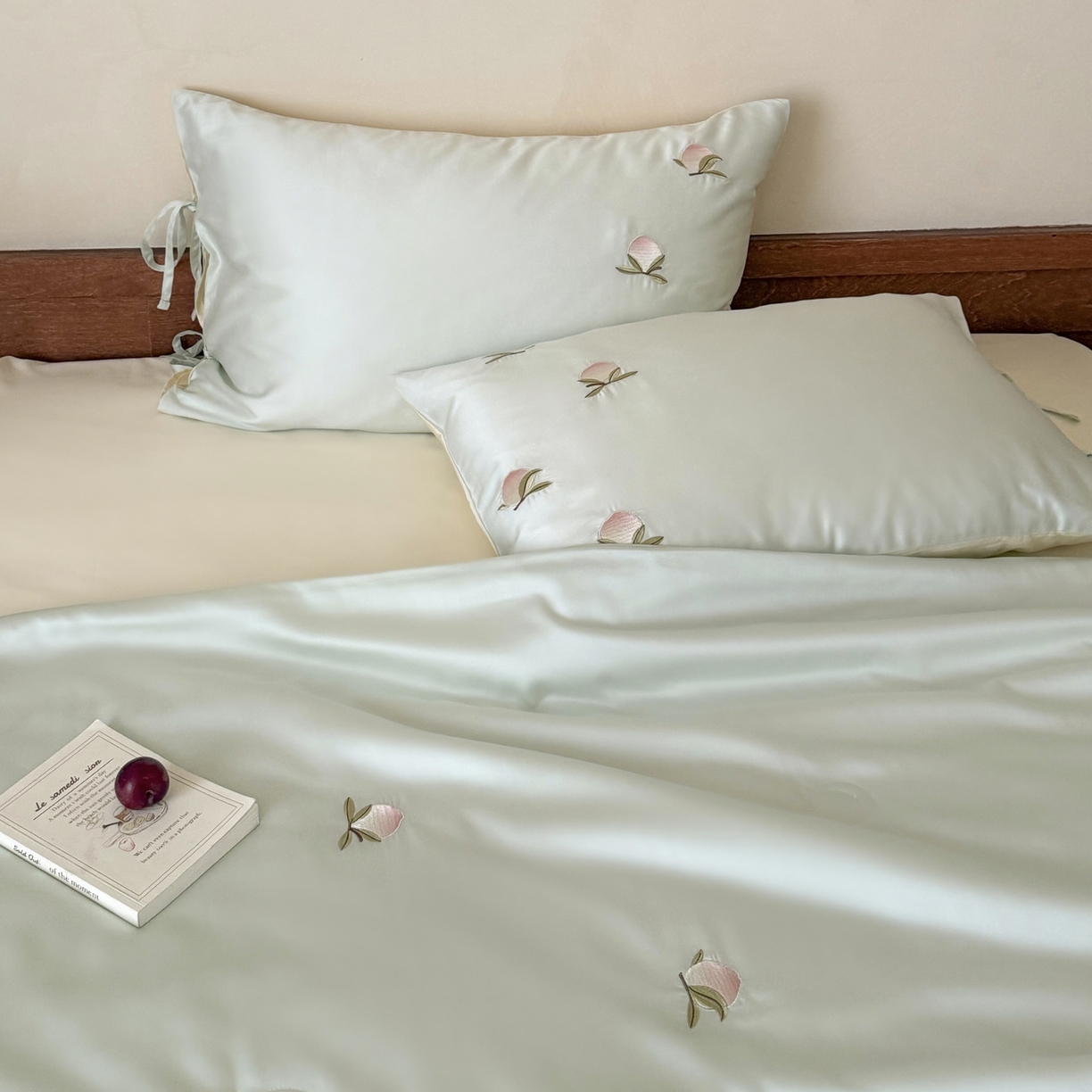 91家纺网 家纺一手货源 找家纺 鹿班家居 2026新款60S兰精天丝刺绣夏被夏凉被空调被-粉色桃桃（标准会员-20元） 粉色桃桃-薄荷色