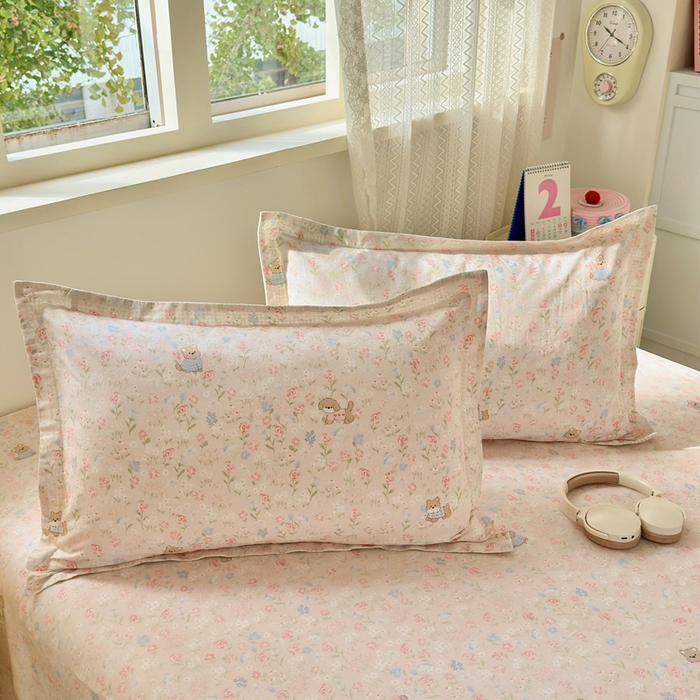 拾物记 2026新款第二批A类新疆全棉12868单品枕套系列（提供买家秀和A类质检报告） 甜莓手记-粉