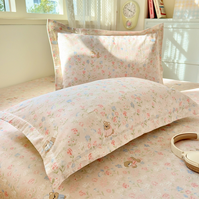 91家纺网 家纺一手货源 找家纺 拾物记 2026新款第二批A类新疆全棉12868单品枕套系列（提供买家秀和A类质检报告） 甜莓手记-粉