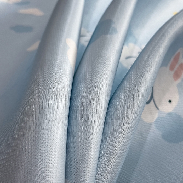 91家纺网 家纺一手货源 找家纺 丝羽坊 2026新款小版印花碳光冰丝凉席床笠款 兔宝