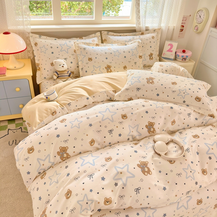 91家纺网 家纺一手货源 找家纺 拾物记 2026新款第二批A类新疆全棉12868单品枕套系列（提供买家秀和A类质检报告） 小熊天文馆