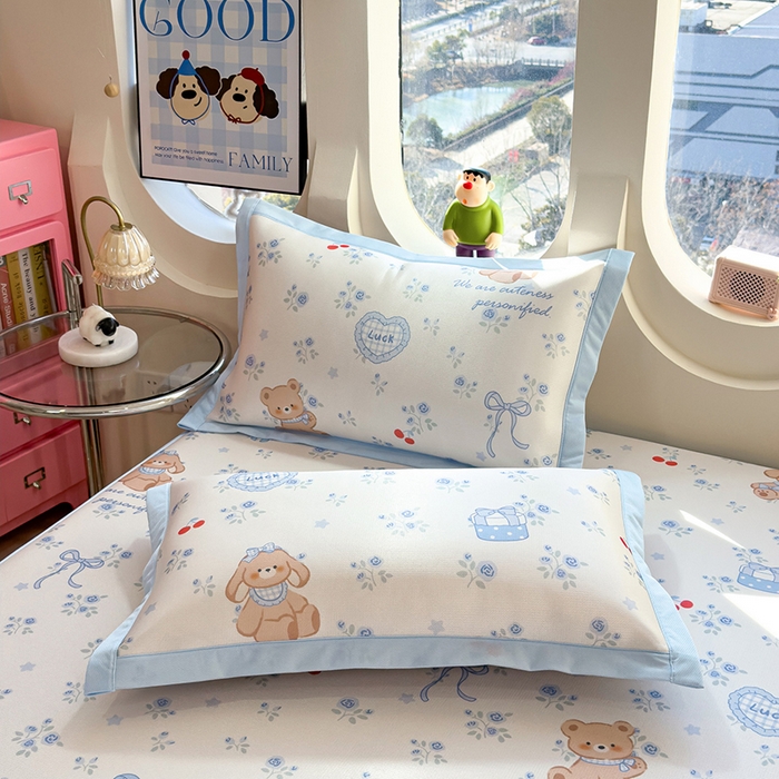 91家纺网 家纺一手货源 找家纺 （总）丝羽坊 2026新款小版印花碳光冰丝凉席平铺款