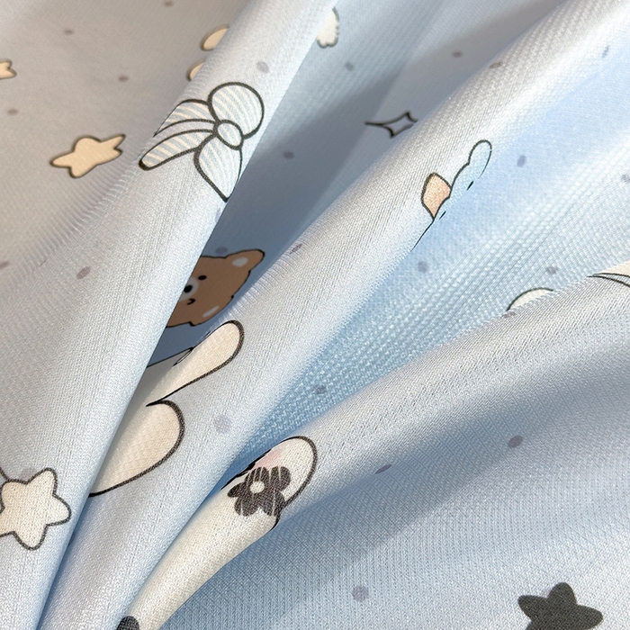 91家纺网 家纺一手货源 找家纺 丝羽坊 2026新款小版印花碳光冰丝凉席平铺款 梦幻童话