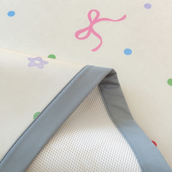 91家纺网 家纺一手货源 找家纺 丝羽坊 2026新款小版印花碳光冰丝凉席平铺款 彩色心愿