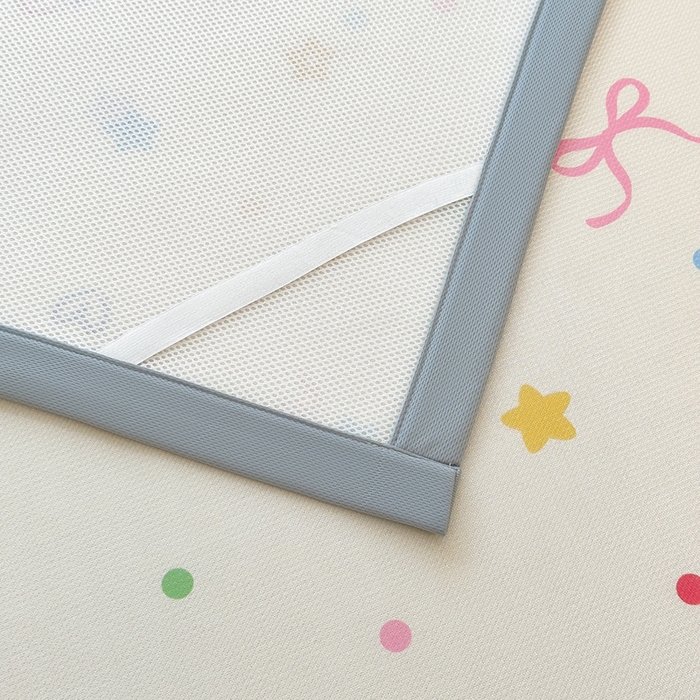 91家纺网 家纺一手货源 找家纺 丝羽坊 2026新款小版印花碳光冰丝凉席平铺款 彩色心愿