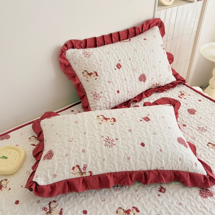 91家纺网 家纺一手货源 找家纺 （总）铠畅 2026新款泡芙纱皱皱棉床裙款四件套