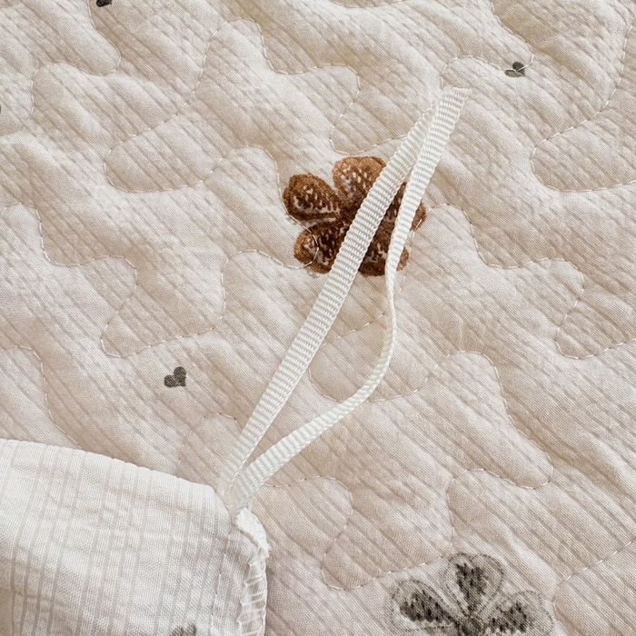 91家纺网 家纺一手货源 找家纺 铠畅 2026新款泡芙纱皱皱棉床裙款四件套 云柔 焦糖花野