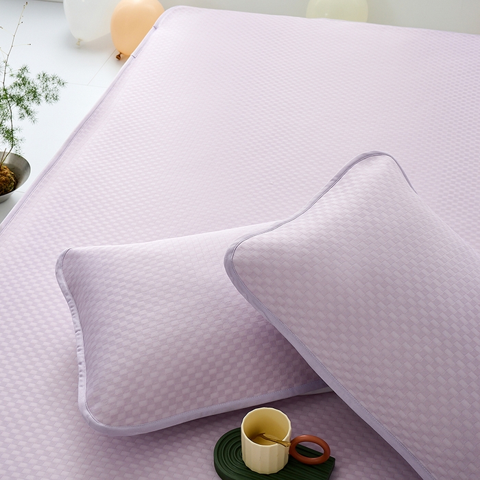 91家纺网 家纺一手货源 找家纺 LADYCOCO可可家居 2026新款冰皮小提花三明治凉席三件套 席子-空镜-紫