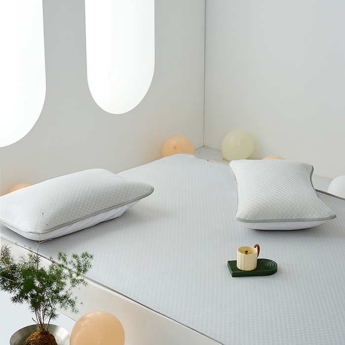 91家纺网 家纺一手货源 找家纺 LADYCOCO可可家居 2026新款冰皮小提花三明治凉席三件套 席子-空镜-灰