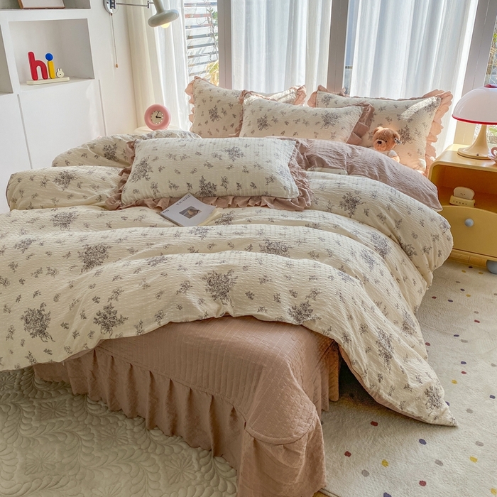 91家纺网 家纺一手货源 找家纺 （总）佳品居 2026新款泡芙棉床盖款四件套