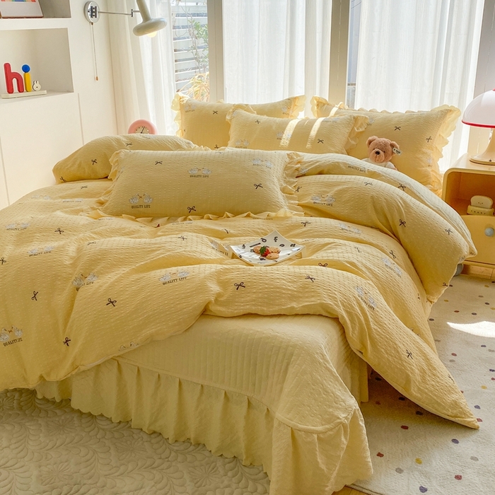 91家纺网 家纺一手货源 找家纺 （总）佳品居 2026新款泡芙棉床盖款四件套