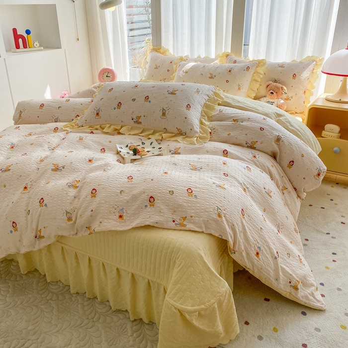 91家纺网 家纺一手货源 找家纺 （总）佳品居 2026新款泡芙棉床盖款四件套