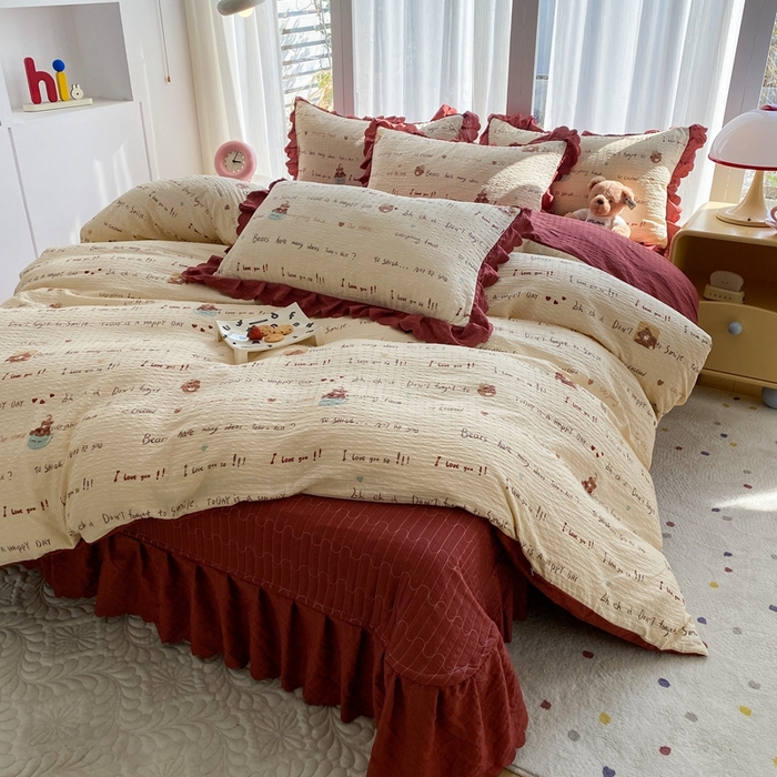 91家纺网 家纺一手货源 找家纺 （总）佳品居 2026新款泡芙棉床盖款四件套