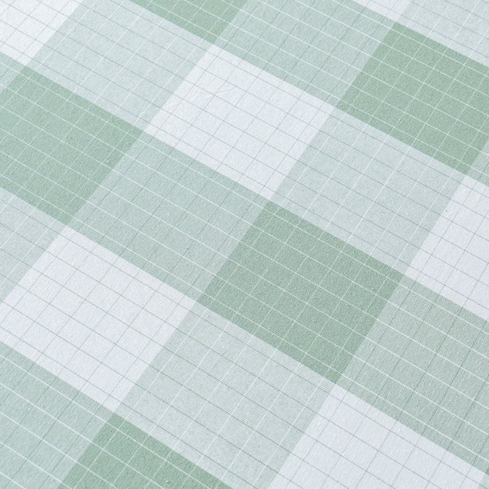 91家纺网 家纺一手货源 找家纺 居美良品 2026新款A类100%全棉色织老粗布床笠床单枕套二三件套 素雅-绿格