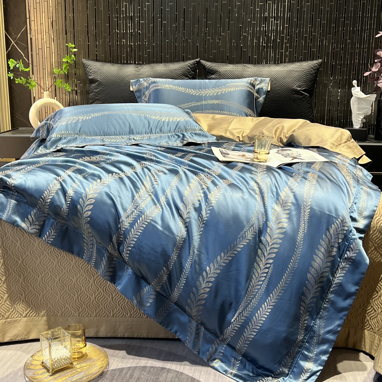 （总）edra 2026新款真丝天丝轻奢提花床盖款四件套-拉斐尔