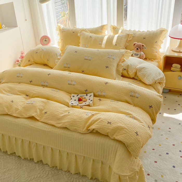 91家纺网 家纺一手货源 找家纺 （总）佳品居 2026新款泡芙棉床盖款四件套