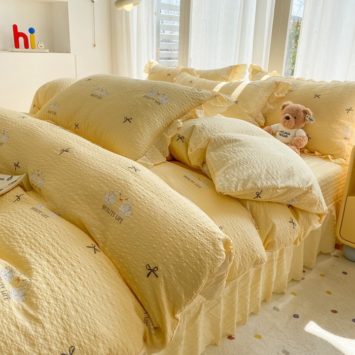 91家纺网 家纺一手货源 找家纺 （总）佳品居 2026新款泡芙棉床盖款四件套