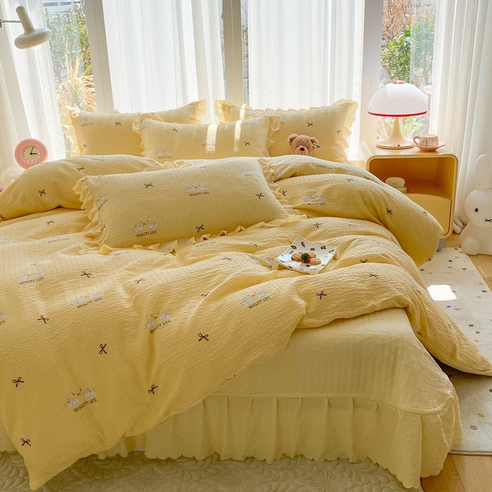 91家纺网 家纺一手货源 找家纺 （总）佳品居 2026新款泡芙棉床盖款四件套