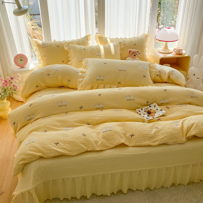 91家纺网 家纺一手货源 找家纺 （总）佳品居 2026新款泡芙棉床盖款四件套