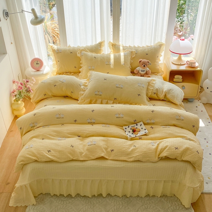 91家纺网 家纺一手货源 找家纺 （总）佳品居 2026新款泡芙棉床盖款四件套