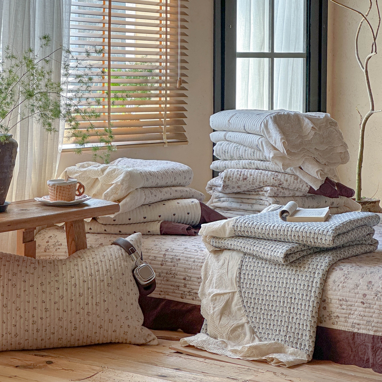 91家纺网 家纺一手货源 找家纺 （总）孑寐家纺 2026新款亲肤舒适全棉棉麻单床盖床盖单件