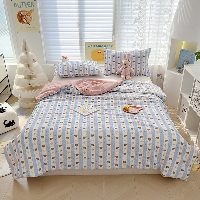 91家纺网 家纺一手货源 找家纺 （总）桔禾家纺 2026水洗皱皱纱夏被 