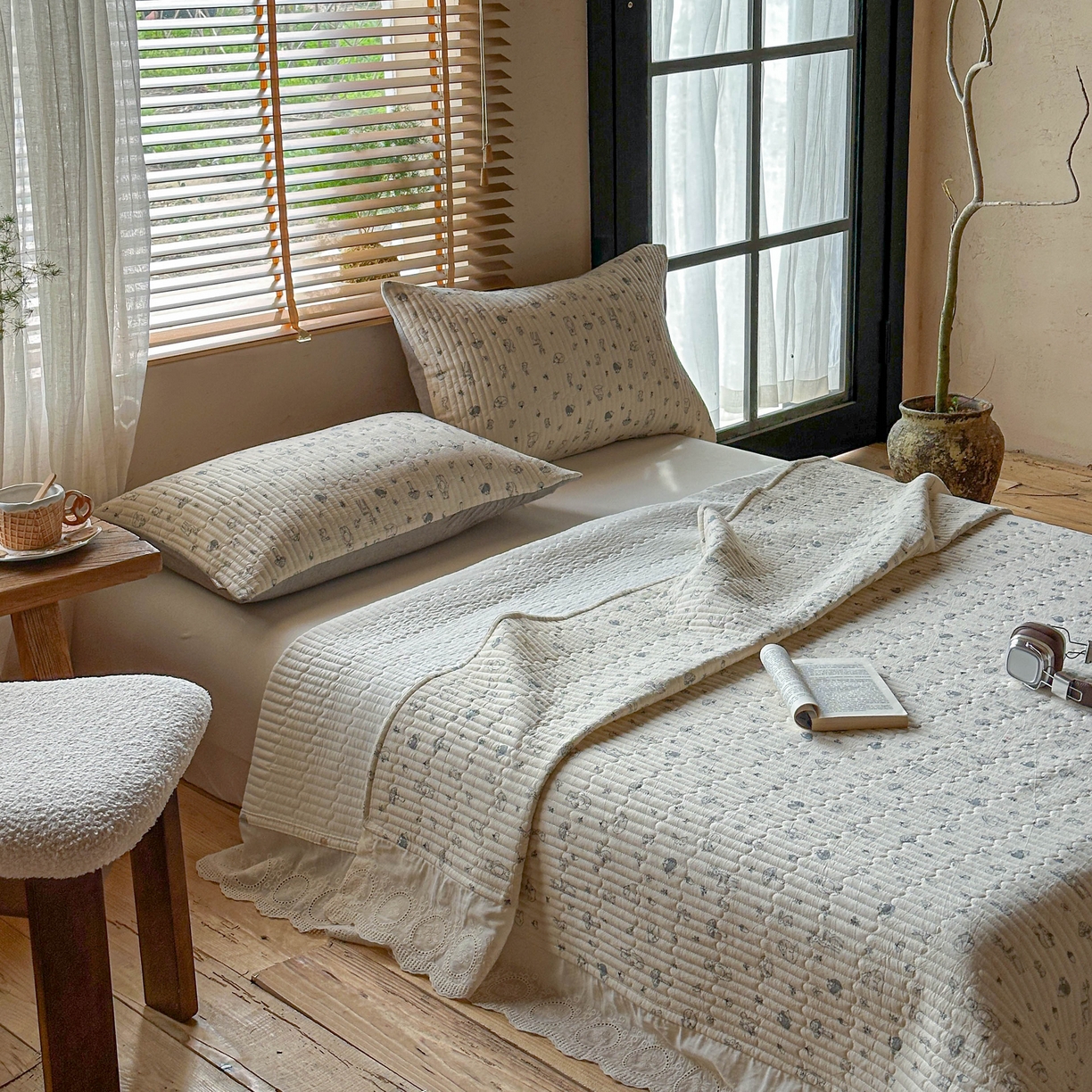 91家纺网 家纺一手货源 找家纺 （总）孑寐家纺 2026新款亲肤舒适全棉棉麻单床盖床盖单件