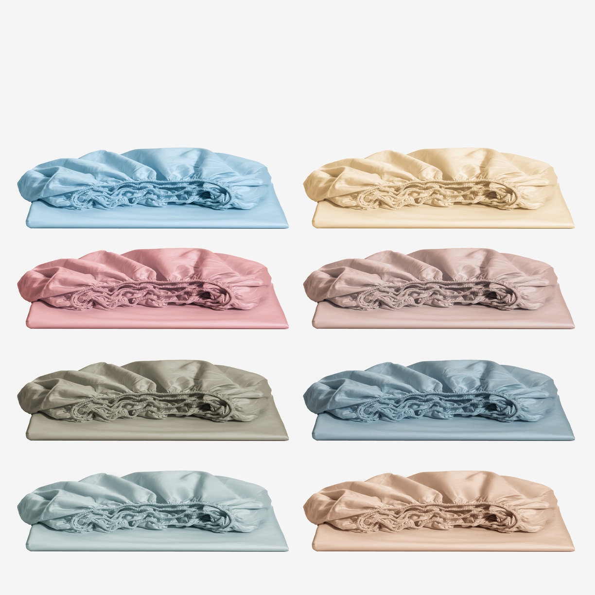 91家纺网 家纺一手货源 找家纺 佳汐蓝家纺 2026春夏新款贡缎长绒棉纯棉单床笠 床笠单件 组合图仅供展示不可下单