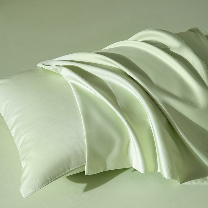 91家纺网 家纺一手货源 找家纺 佳汐蓝家纺 2026春夏新款贡缎长绒棉纯棉单床笠 床笠单件 茶香绿