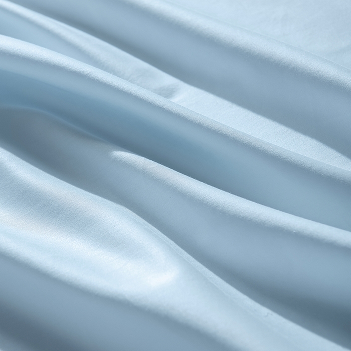 91家纺网 家纺一手货源 找家纺 佳汐蓝家纺 2026春夏新款贡缎长绒棉纯棉单床笠 床笠单件 蒂芙尼蓝