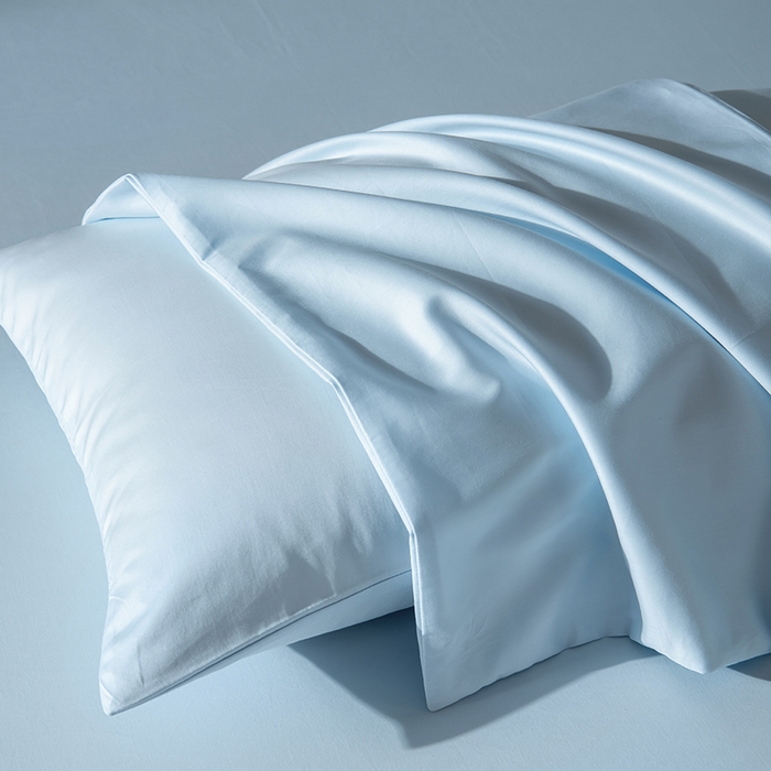 91家纺网 家纺一手货源 找家纺 佳汐蓝家纺 2026春夏新款贡缎长绒棉纯棉单床笠 床笠单件 蒂芙尼蓝