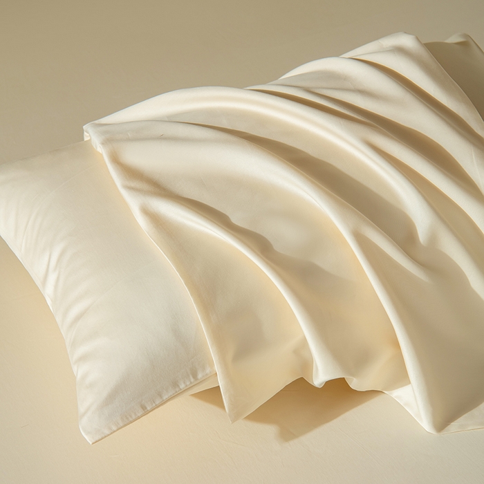 91家纺网 家纺一手货源 找家纺 佳汐蓝家纺 2026春夏新款贡缎长绒棉纯棉单床笠 床笠单件 奶昔白