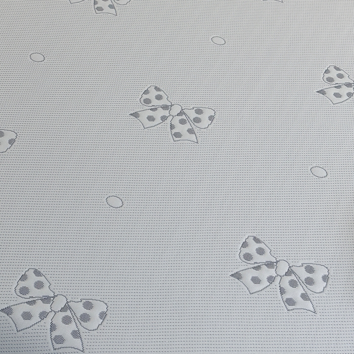 91家纺网 家纺一手货源 找家纺 七里香 2026新款提花冰豆豆床裙款凉席三件套四件套 床裙款蝴蝶结-灰