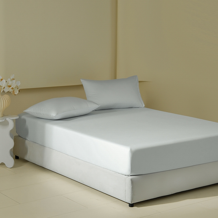 91家纺网 家纺一手货源 找家纺 佳汐蓝家纺 2026春夏新款贡缎长绒棉纯棉单床笠 床笠单件 藕灰