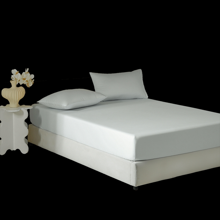 91家纺网 家纺一手货源 找家纺 佳汐蓝家纺 2026春夏新款贡缎长绒棉纯棉单床笠 床笠单件 藕灰