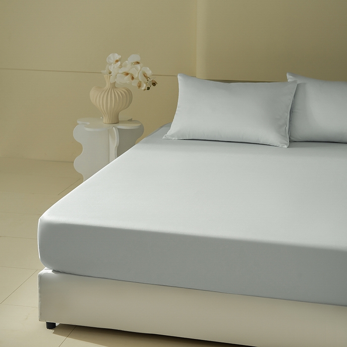 91家纺网 家纺一手货源 找家纺 佳汐蓝家纺 2026春夏新款贡缎长绒棉纯棉单床笠 床笠单件 藕灰