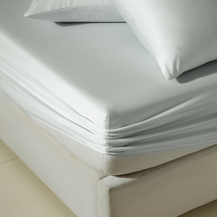 91家纺网 家纺一手货源 找家纺 佳汐蓝家纺 2026春夏新款贡缎长绒棉纯棉单床笠 床笠单件 藕灰